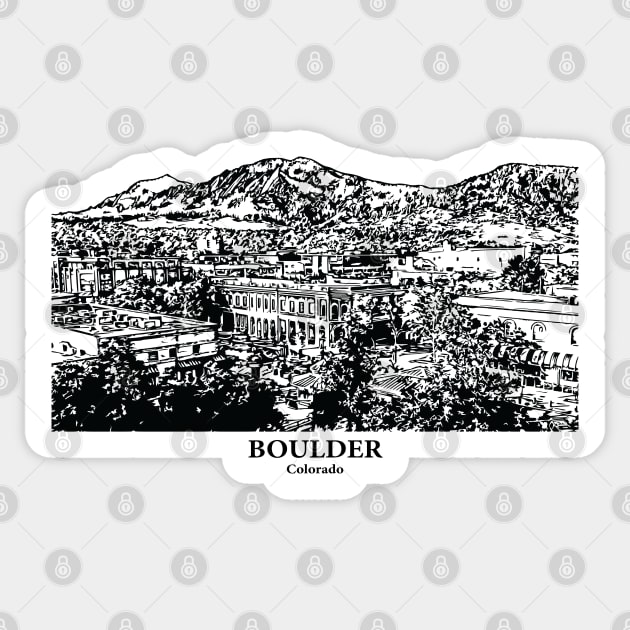 Boulder - Colorado Sticker by Lakeric